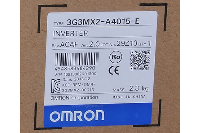Falownik Omron MX2-1,5kW/400V-3G3MX2-A4015-E